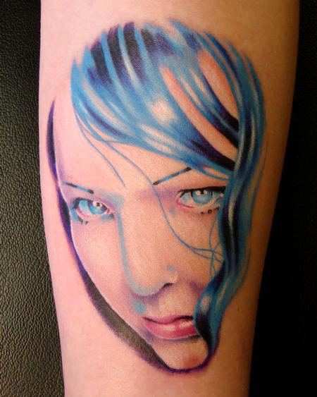 Tattoos - Travis Litke Blue Girl Tattoo Bloomington Indiana - 133285